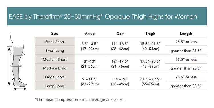 EASE Opaque Moderate Support Women's Thigh High (20-30 mmHg)