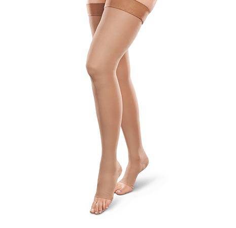 EASE Opaque Mild Support Unisex Open Toe Thigh High (15-20 mmHg)