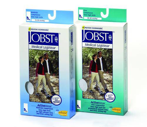 Jobst Activewear 15-20 Knee-hi Socks White Large