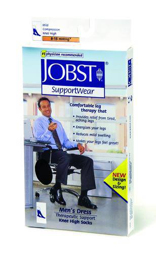 Jobst For Men 8-15 Over-the-calf Sock Black Small