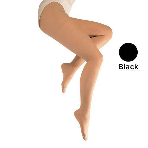 Ladies' Sheer Firm Spt  Queen+ 20-30mmhg  Panty Hose  Black