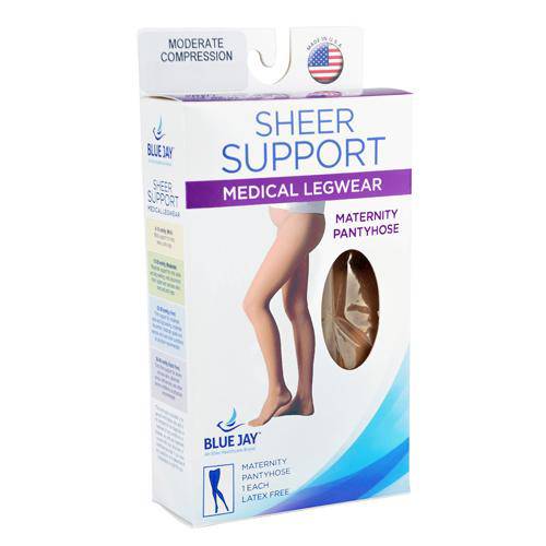 Ladies' Sheer Mod Maternity 15-20mmhg  Panty Hose  Medium