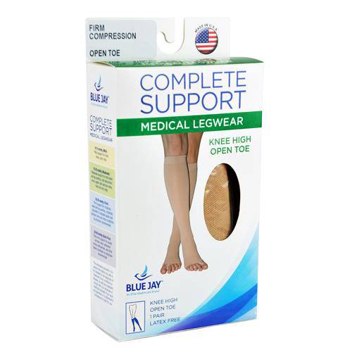 beige knee high open toe 30-40mmhg medium packaged