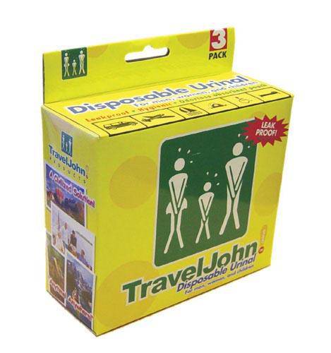 Travel John Disp Urinary Pouch  Bx-3