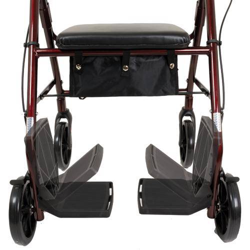 Combination Red Rollator & Transport Wheelchair
