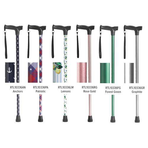 Comfort Grip Cane  Anchors Fashion Color - Anchors