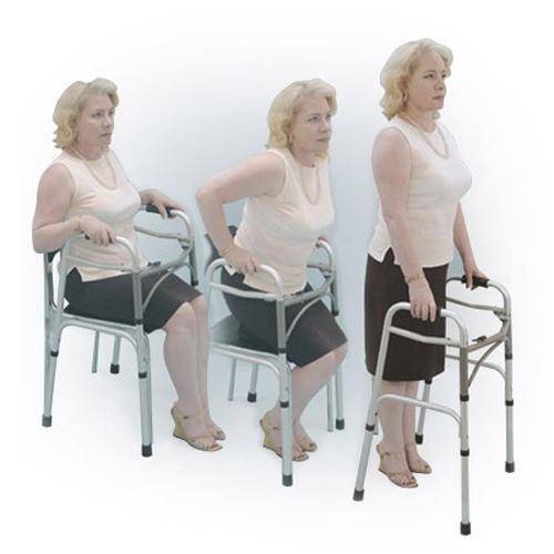 Easy-Release 2 Button Folding Walker - Adult