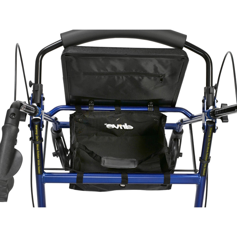 Drive Rollator 4-Wheel W/ Pouch & Padded Seat - Blue