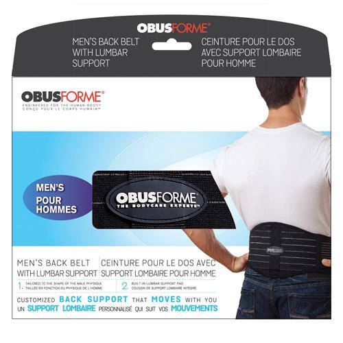 Back Belt -male Small-medium Black Obusforme