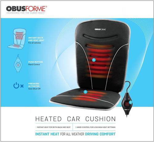 Back & Seat Heated Car Cushion Obusforme