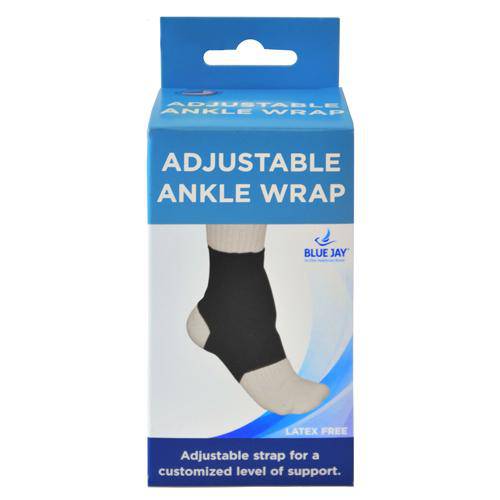 Blue Jay Adjustable Ankle Wrap Black  Medium  8 -9