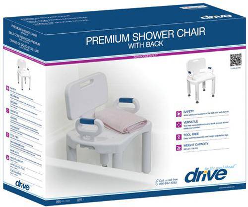 Bath Bench  Premium Series With Back And Arms