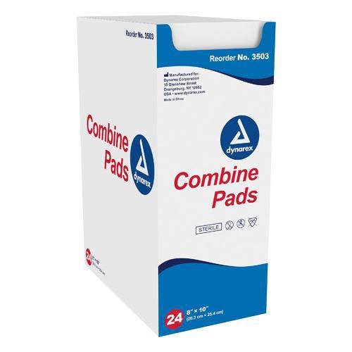 Abdominal Combine Pad Sterile 8 X 10" (24/Bx)
