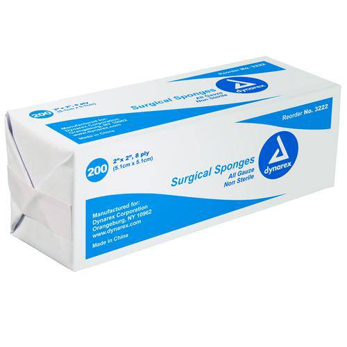 Gauze Sponges Bulk Non-sterile 4  X 4 -8ply  Bag-200