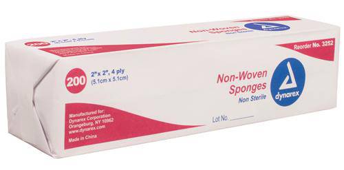 Non-woven Sponge Sterile 2's 2 X2  4ply (50-2's-tray)